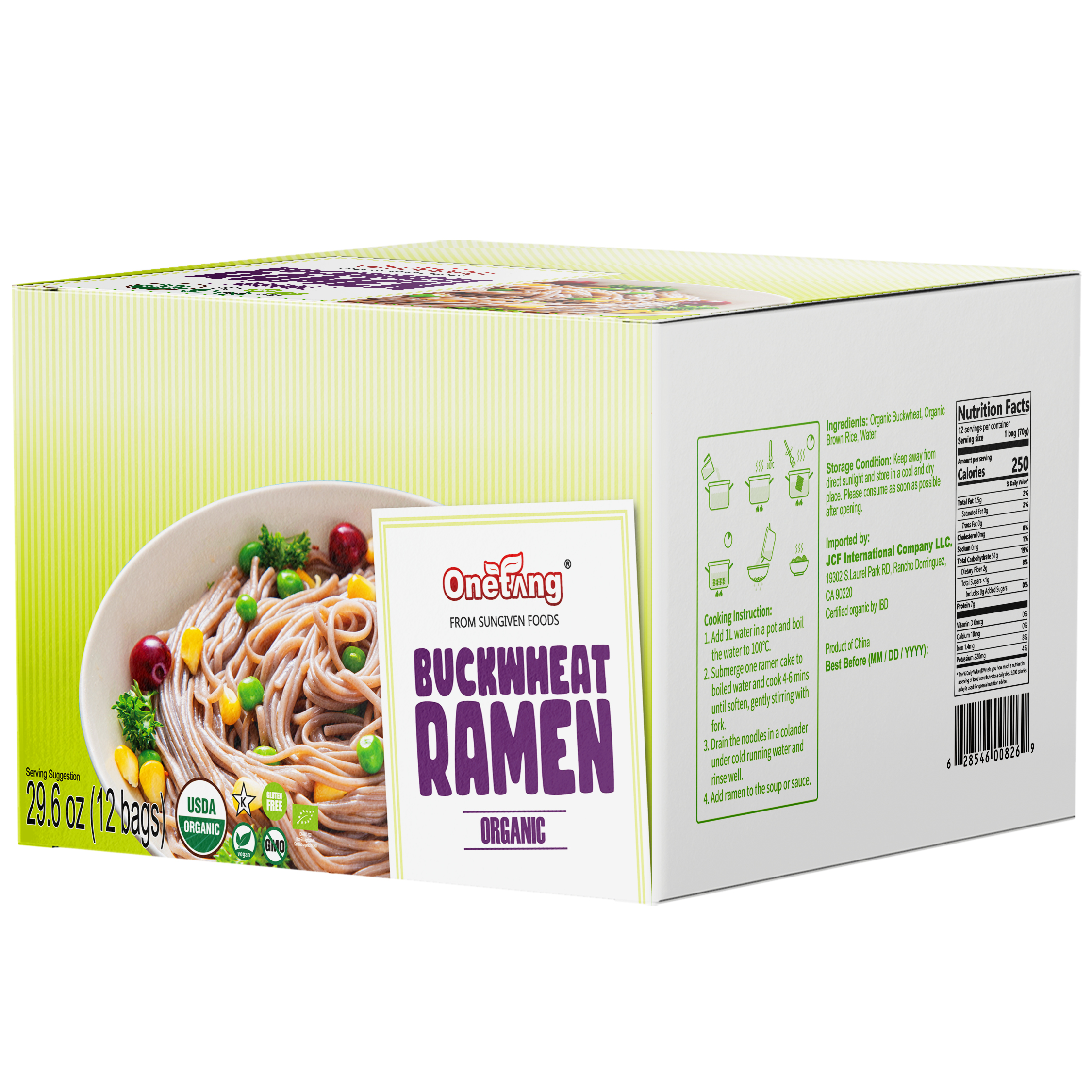 元童有机无麸质荞麦拉面-840g